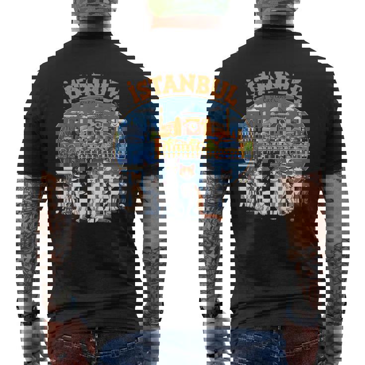 イスタンブール 猫の街 トルコ土産 トルコ猫好きギフト メンズTシャツ バックプリント