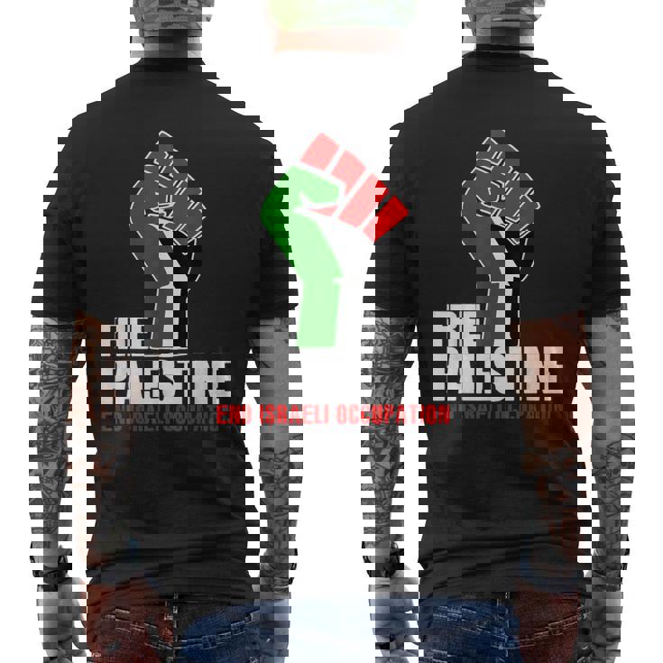 イスラエル人民の自由なパレスチナの職業 メンズTシャツ バックプリント