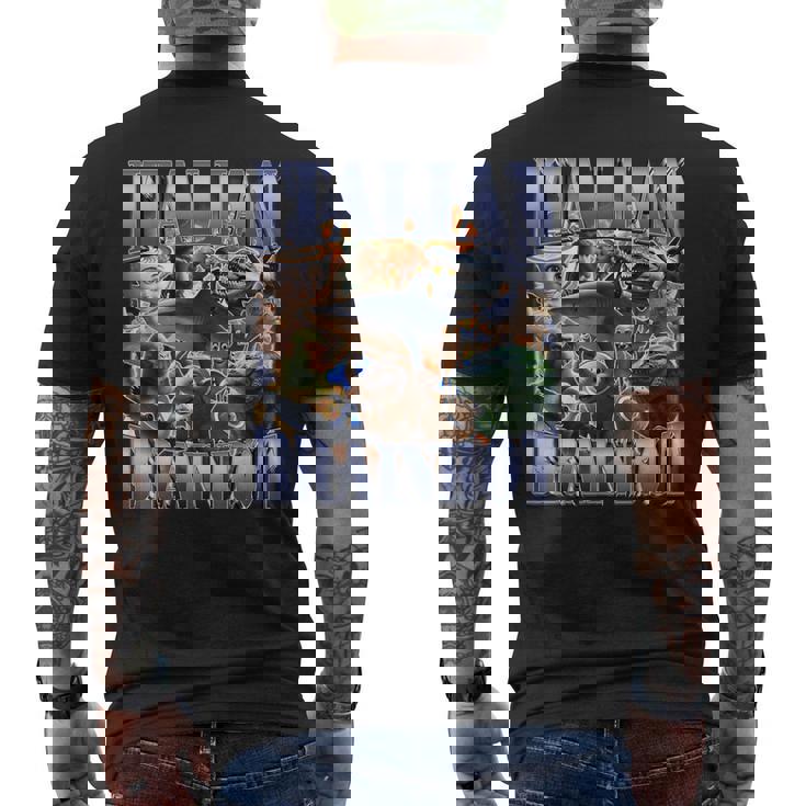 イタリア Brainrot 面白い トラララ クロコディロ ミーム ジョーク ブーツレッグ メンズTシャツ バックプリント