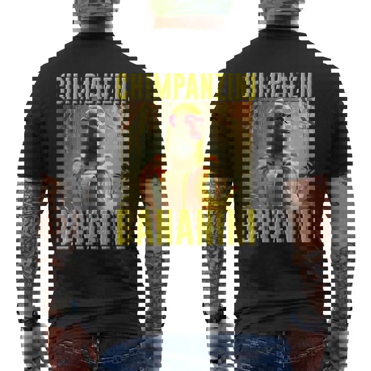 イタリアン ブレイン チンパンジーニ バナニーニ 面白い Ai キッズ 男の子 ミーム メンズTシャツ バックプリント