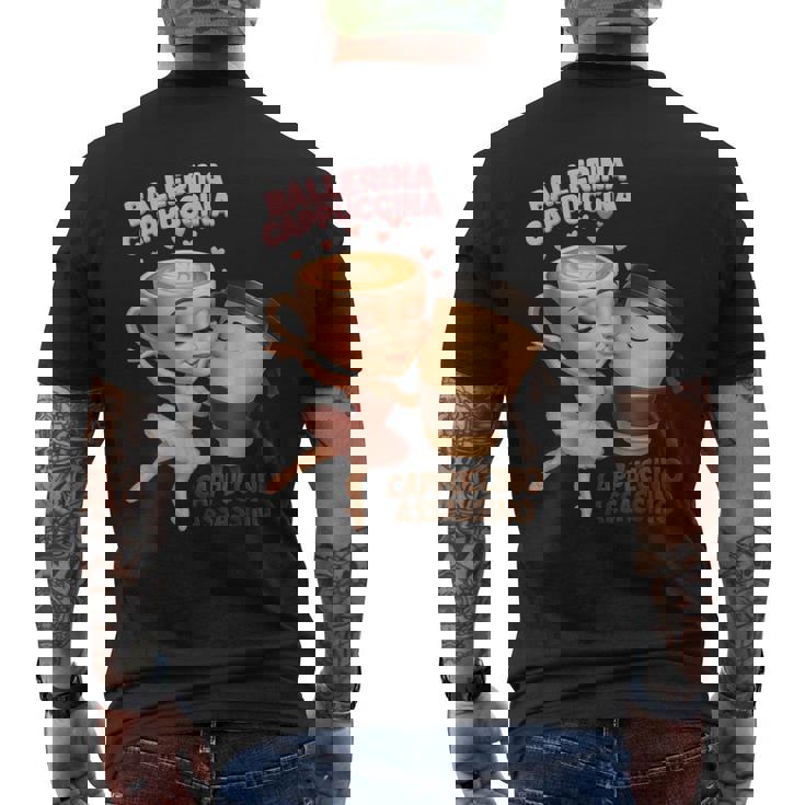 イタリアン ブレイン ロート バレリーナ カプチーナ エスプレッソ アサシン ミーム メンズTシャツ バックプリント