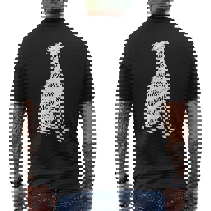 イタリアングレイハウンドシャツデザイン イタリアングレイハウンド犬愛好家 メンズTシャツ バックプリント