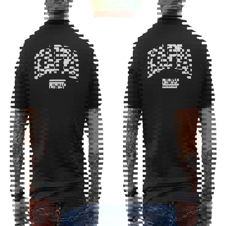 イリノイ州カッパ ビンテージ アスレチック スポーツ デザイン メンズTシャツ バックプリント