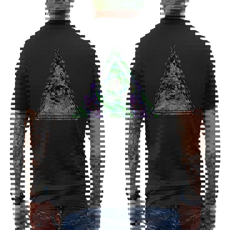 イルミナティアイtシャツ プロビデンスの目シャツ メンズTシャツ バックプリント