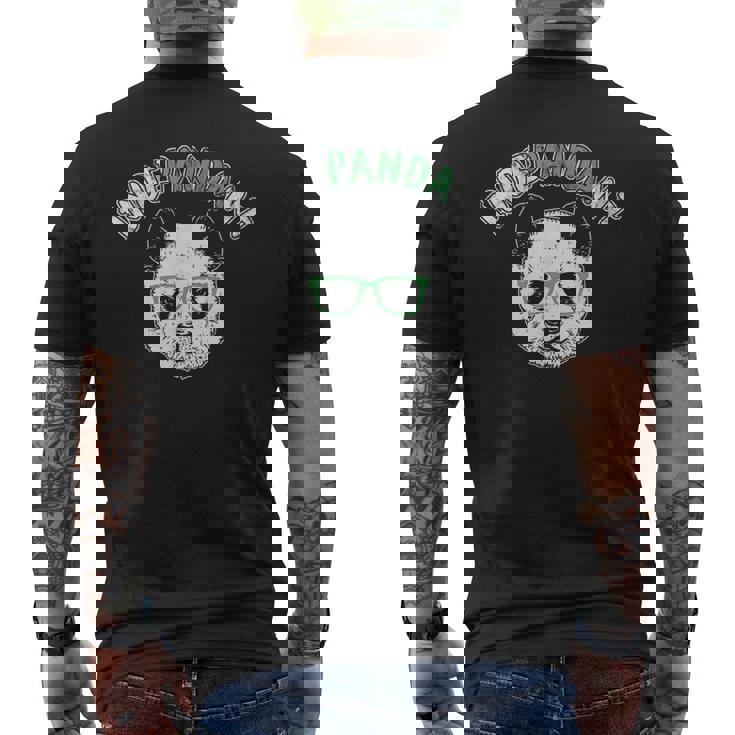 インディペンデントパンダ Nerd Bear With Brile メンズTシャツ バックプリント