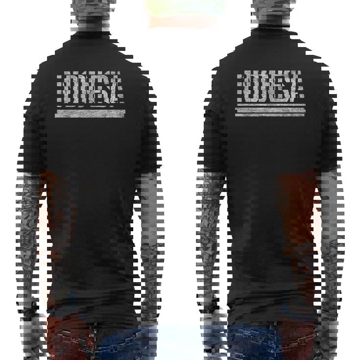 インドネシア国旗スポーツアスレチックジャージースタイル。 メンズTシャツ バックプリント