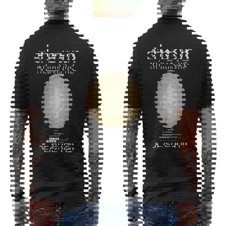 イーサリアム ミリオネール ローディング プリー・ホドル ファニー Eth 20 コイン メンズTシャツ バックプリント