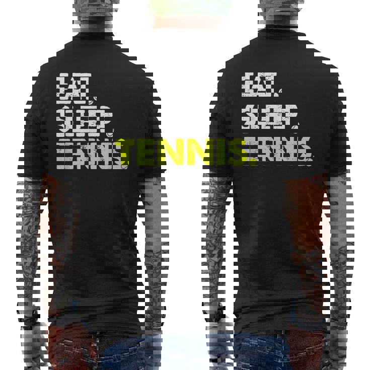 イート・スリープ・テニス メンズTシャツ バックプリント