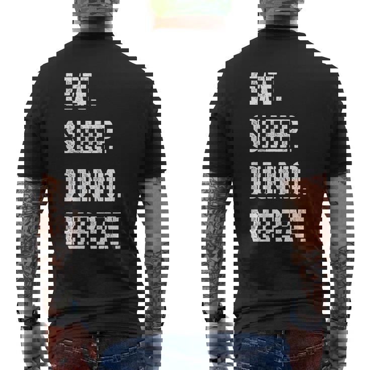 イート・スリープ・ディスクダンノ・リピート メンズTシャツ バックプリント