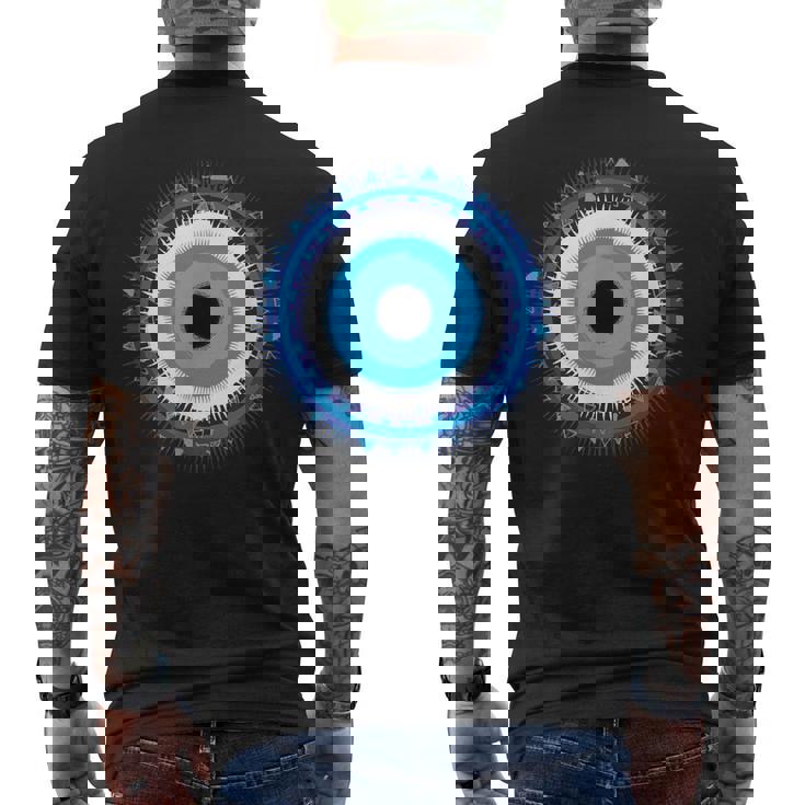 イーブルアイシャツ トルコの目 ナザール 邪悪なギリシャ語から守る メンズTシャツ バックプリント