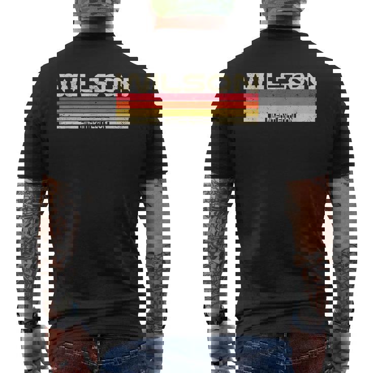 ウィルソン 姓 誕生日 家族 再会 80年代 90年代 夕日 メンズTシャツ バックプリント