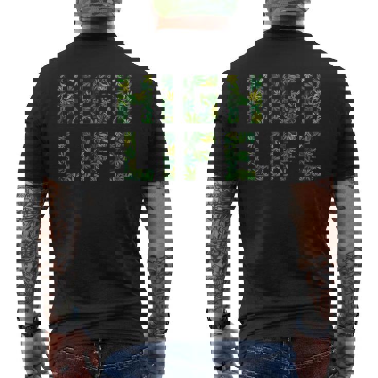 ウィードシャツ メンズ レディース ハイライフ 大麻 マリファナ 恋人 ギフト メンズTシャツ バックプリント