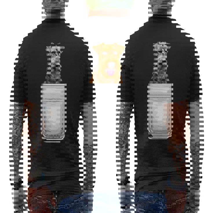 ウェルシュテリア パピー ドッグ ポケット入り メンズTシャツ バックプリント