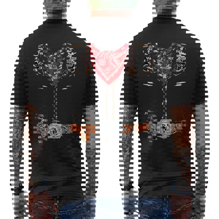 ウエスタン保安官 カウボーイベスト ハロウィンコスチューム メンズTシャツ バックプリント