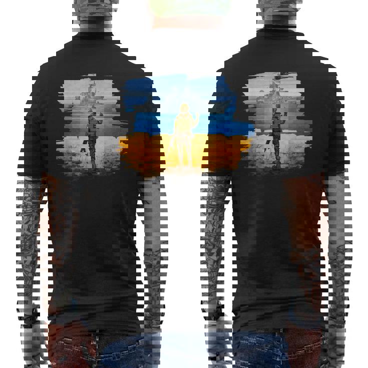 ウクライナ 切手 ウクライナ 切手 旗 ウクライナ プライド メンズTシャツ バックプリント