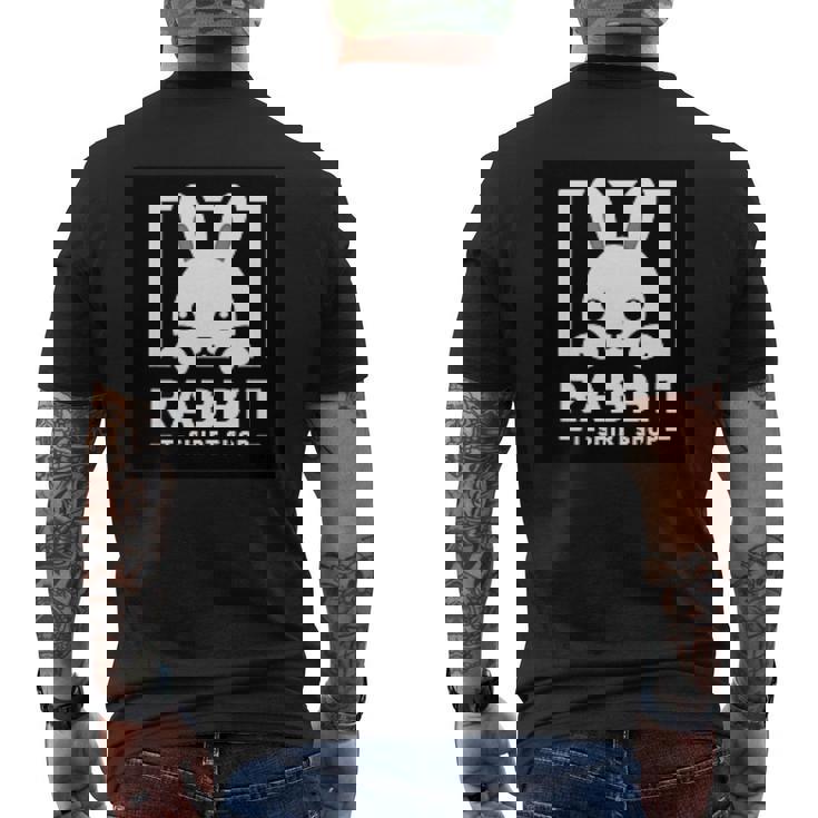 ウサギシリーズ（公式ロゴ） メンズTシャツ バックプリント