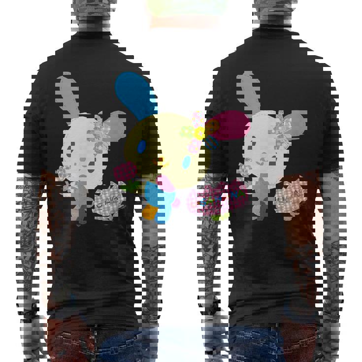 ウサハナ チューリップ メンズTシャツ バックプリント