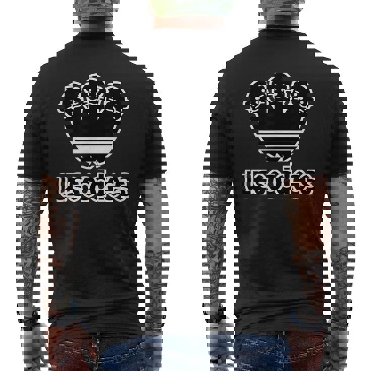 ウソデス Usodes かわうそです。《ブラック 黒》コツメ【変なデザイン屋さん】スポーツ ブランド パロディ 面白い メンズTシャツ バックプリント