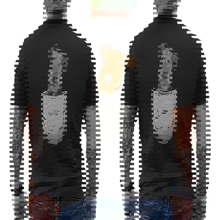 エアデールテリアウォーターサイドビングリーチェストポケットポケット メンズTシャツ バックプリント