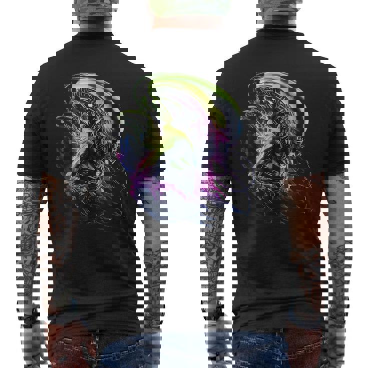 エイリアン 45 周年記念クラシック ゼノモーフ グラフィック ノベル アート メンズTシャツ バックプリント