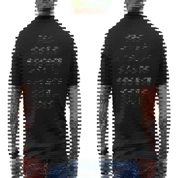 エイリアン宇宙船 空飛ぶ円盤模型 陰謀論者 メンズTシャツ バックプリント