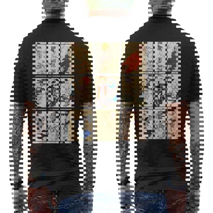 エゴン・シーレアール・ヌーボーによる有名な表現主義の肖像画 メンズTシャツ バックプリント