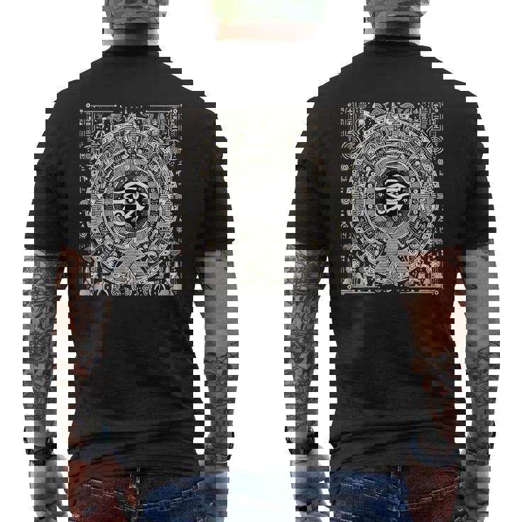 エジプト ホルスの目 ピラミッド アヌビス 古代のシンボル Egypt Eye Of Horus メンズTシャツ バックプリント