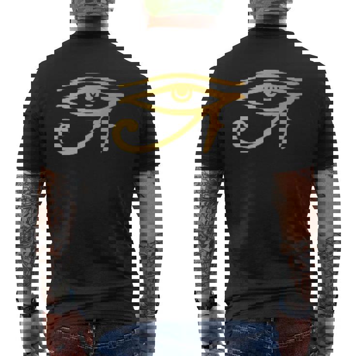 エジプトのラーの目 ホルスの目 メンズTシャツ バックプリント