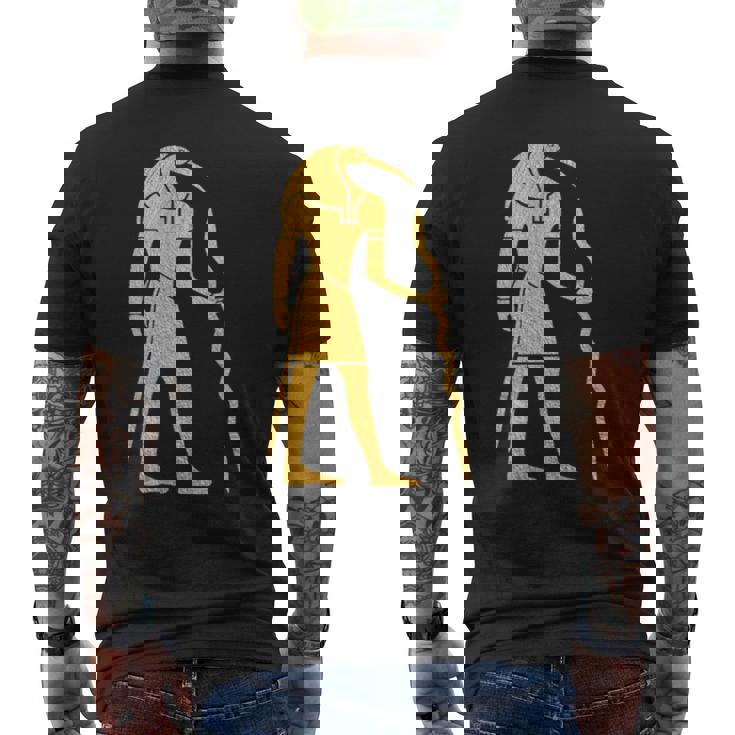 エジプトヒエログリフ ファラオ語 古代エジプト メンズTシャツ バックプリント