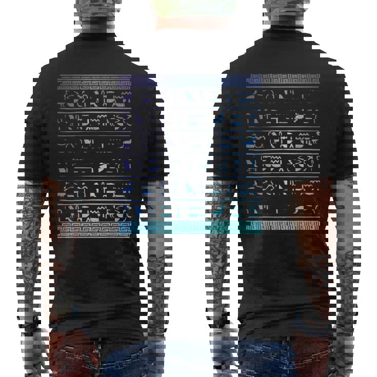 エジプトヒエログリフ古代エジプトの歴史 メンズTシャツ バックプリント