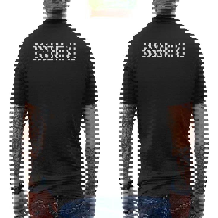 エッセンシャル メンズTシャツ バックプリント