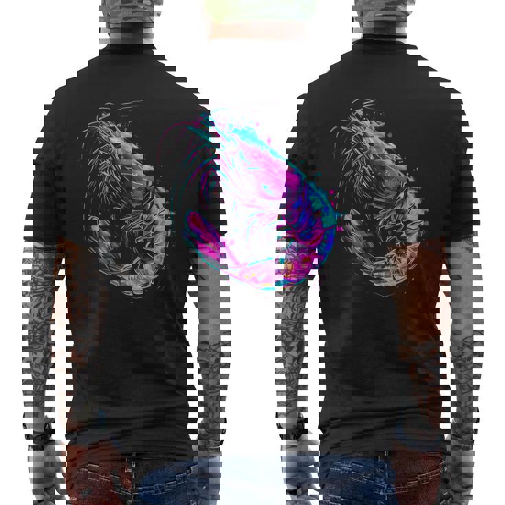 エビ 海 海 海 エビ 海 動物 海洋 哺乳類 モチーフ メンズTシャツ バックプリント