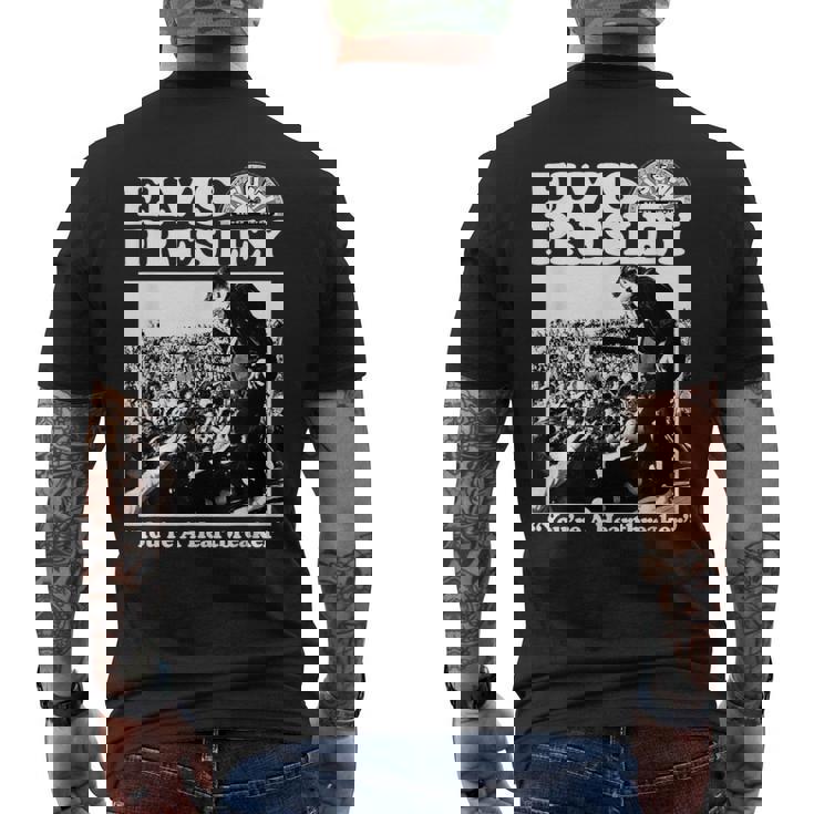 エルヴィス・ア・ハートブレイカー キング・オブ・ロックンロール 音楽 メンズTシャツ バックプリント