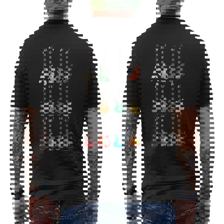 エレキギターデザイン-ヴィンテージギターコレクション メンズTシャツ バックプリント
