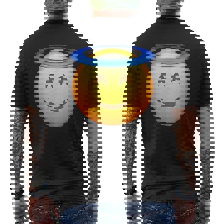 エンジェルスマイリー絵文字 メンズTシャツ バックプリント