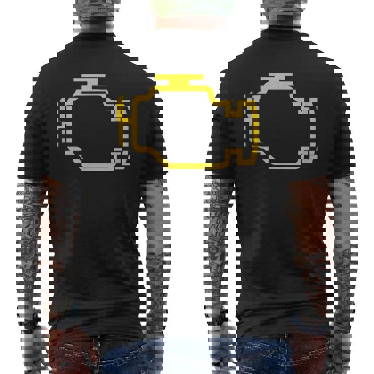 エンジンライトをチェック メンズTシャツ バックプリント