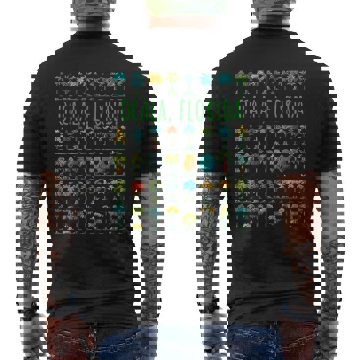 オカラフロリダ、アメリカ、ヤシの木のデザイン。 メンズTシャツ バックプリント