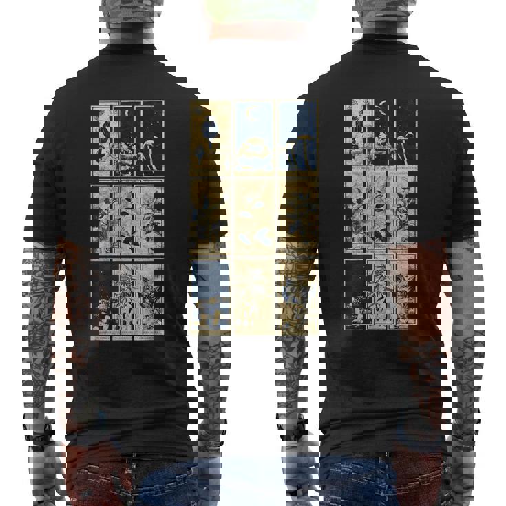 オカルト精神活性植物サイケデリックゴシック薬タロット メンズTシャツ バックプリント