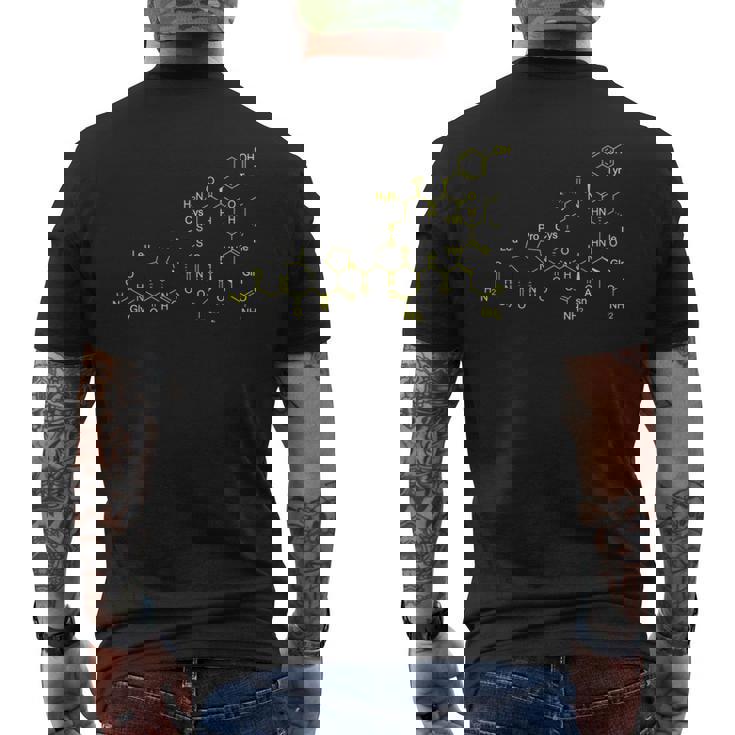 オキシトシン分子愛化学の先生 メンズTシャツ バックプリント