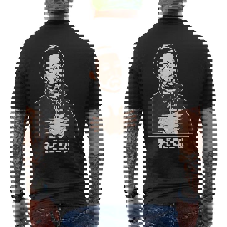 オビエル おもしろ ユーモア 歴史 ジョーク 恐怖 日本史 宣教師 怯える オビエル メンズTシャツ バックプリント