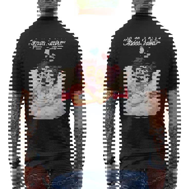 オフィシャルスリープシャツ面白いカップルロマンチックギフト メンズTシャツ バックプリント