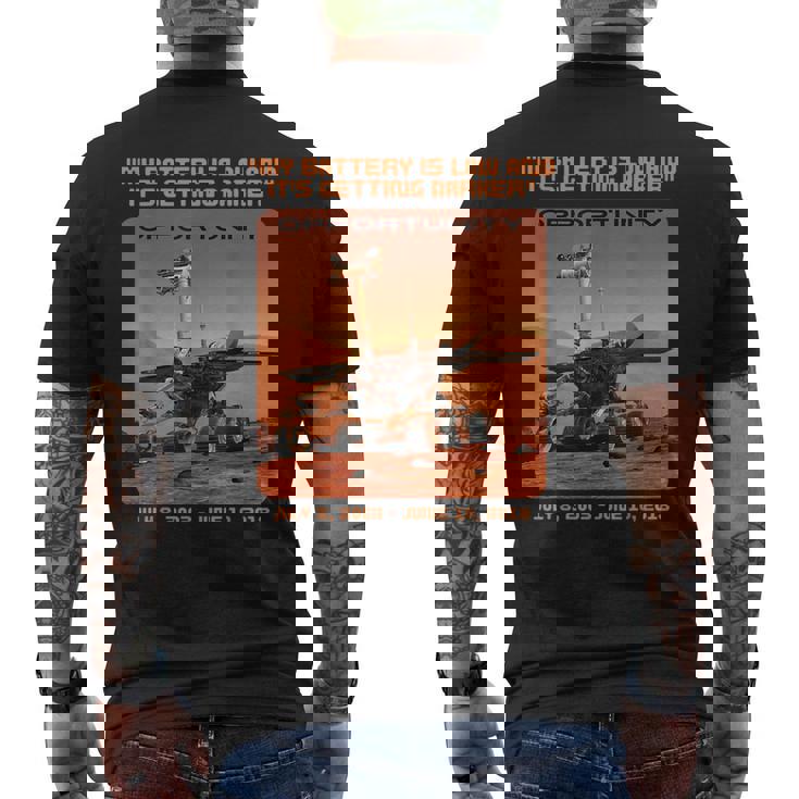 オポチュニティ 火星探査機 最後の言葉 メンズTシャツ バックプリント