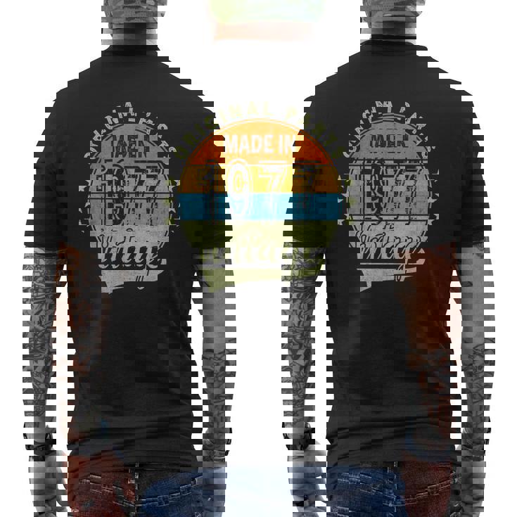 オリジナルパーツ 1977年生まれ ヴィンテージ 47歳 誕生日 レトロ メンズTシャツ バックプリント