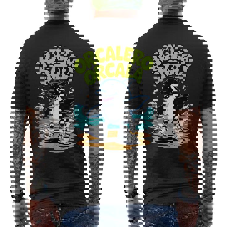 オルカレロ オルカラ イタリアンシャチ ブレイン ミーム メンズTシャツ バックプリント