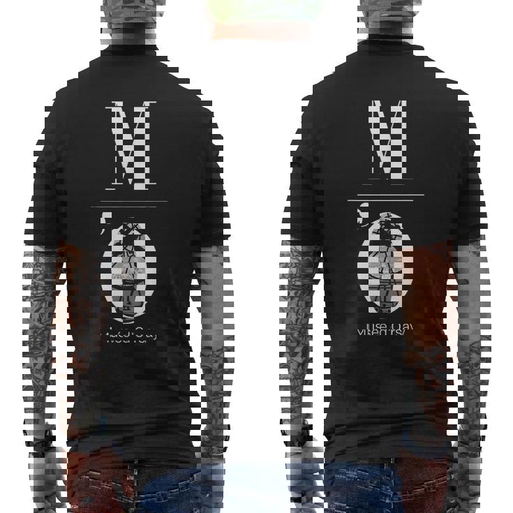 オルセー美術館 パリ フランス クロック サクレクール メンズTシャツ バックプリント