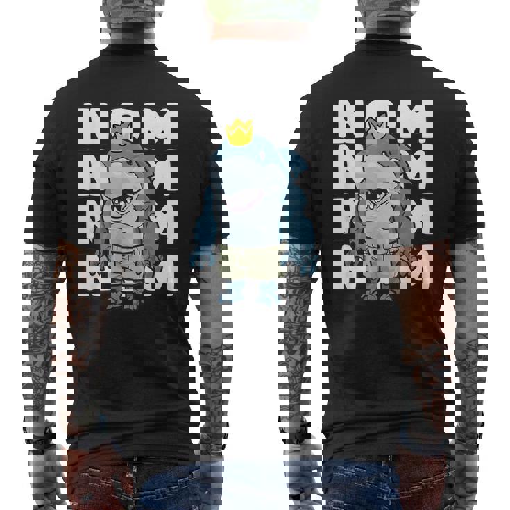 オーシャンキング シャーク ハングリーシャーク キング Eat Now Nom メンズTシャツ バックプリント