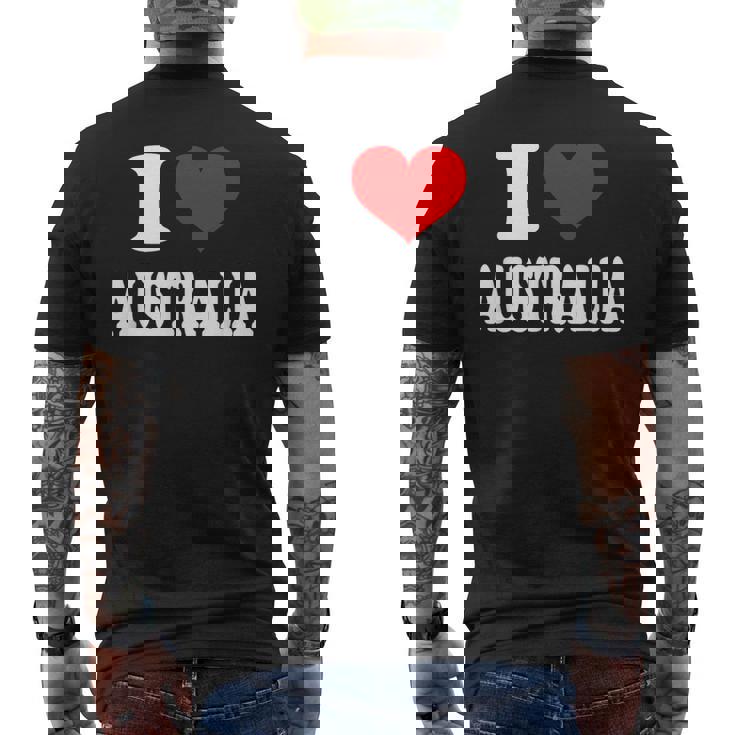 オーストラリア アイ・ハート・オーストラリア アイ・ラブ・オーストラリア メンズTシャツ バックプリント