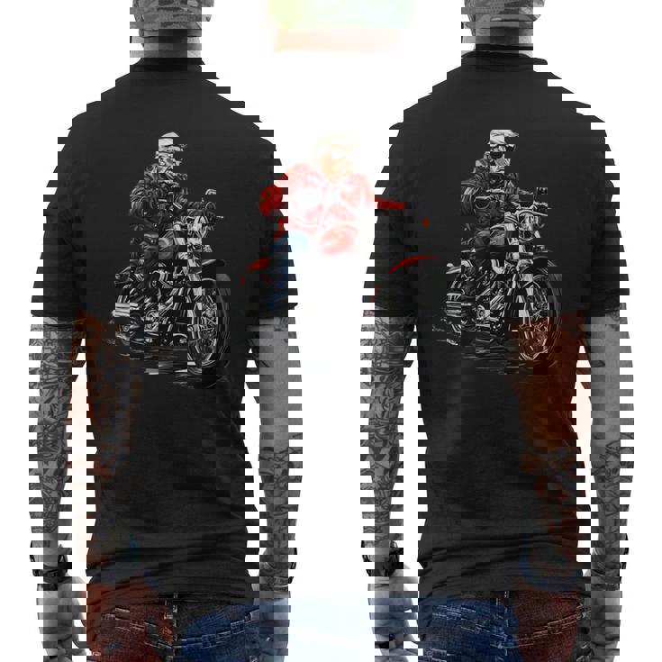 オートバイ アメリカン バイク おもしろ パロディ バイカー トランプ ライダー クルーザー モーターサイクル No3 メンズTシャツ バックプリント