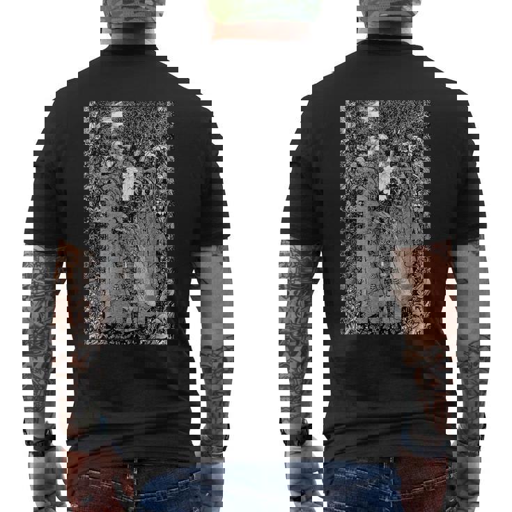 オーブリー・ビアズリーによるナイトピース1894 メンズTシャツ バックプリント