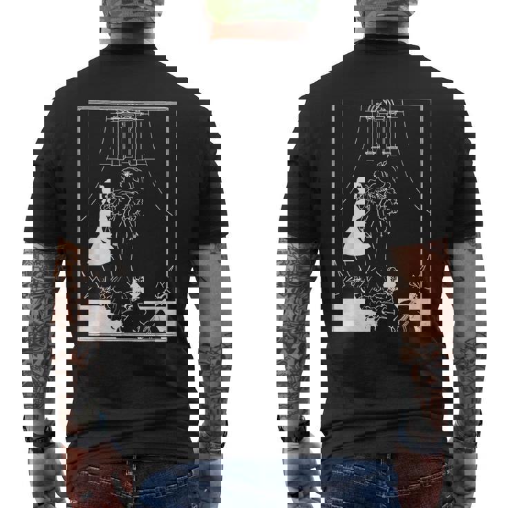 オーブリー・ビアズリーによるマリオネット3世のバレエ1894 メンズTシャツ バックプリント